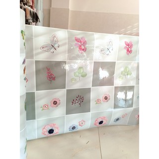 Cuộn 5m giấy dán bếp khổ 60cm - hoa bướm hồng ECC021