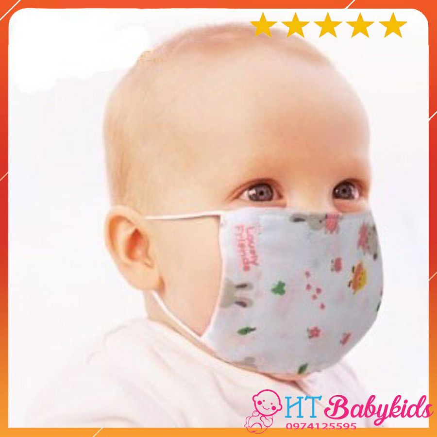 Khẩu Trang Cotton Mềm Mại Nhiều Hoạ Tiết Cho Bé Yêu [ CỬA HÀNG UY TÍN 2021 ]