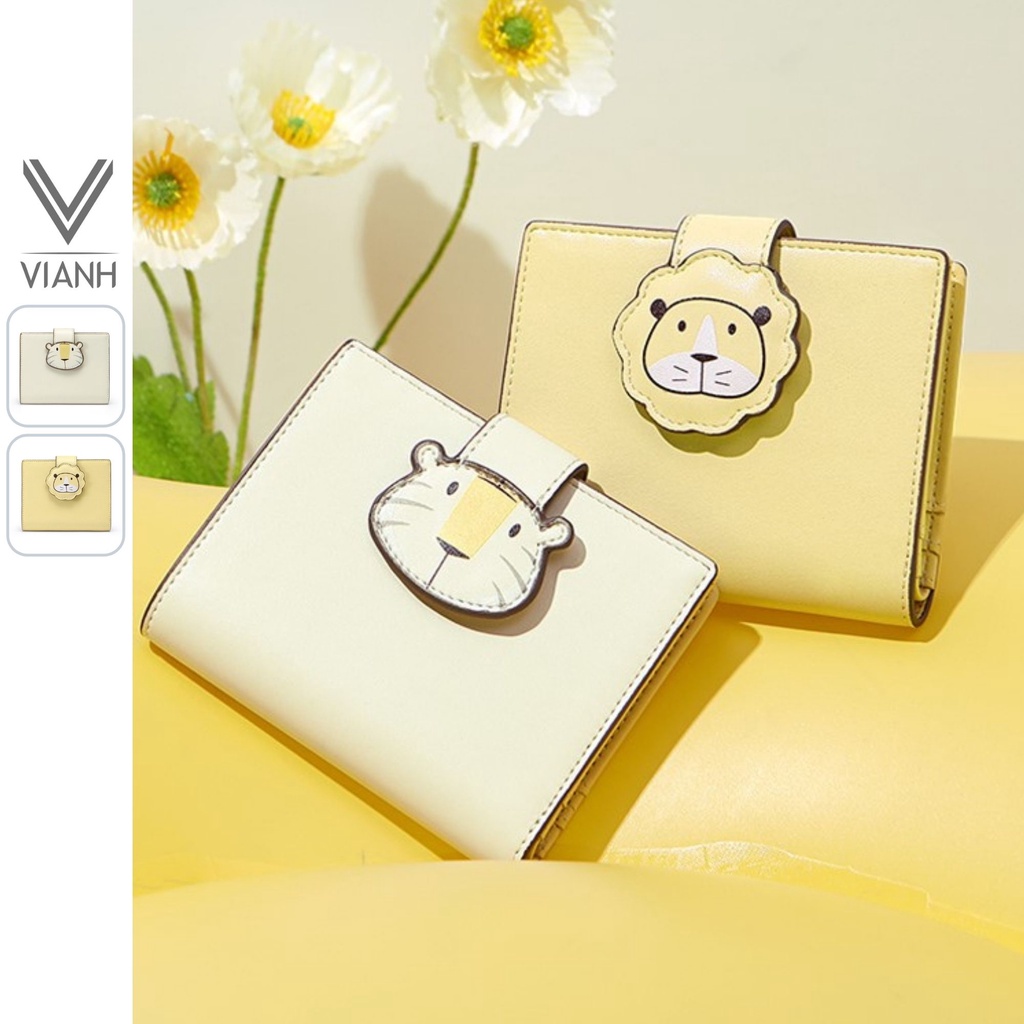 Ví nữ mini cute Nucelle cầm tay đẹp dễ thương đựng tiền thẻ nhiều ngăn hoạ tiết hình thú ViAnh Store 070715