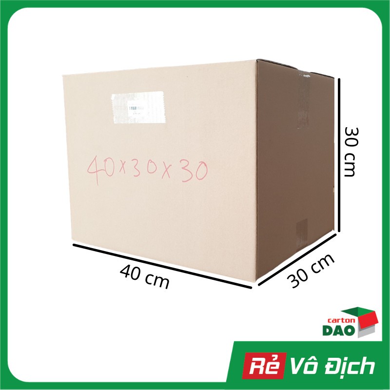 Hộp carton 40x30x30 cm đóng gói hàng vận chuyển COD