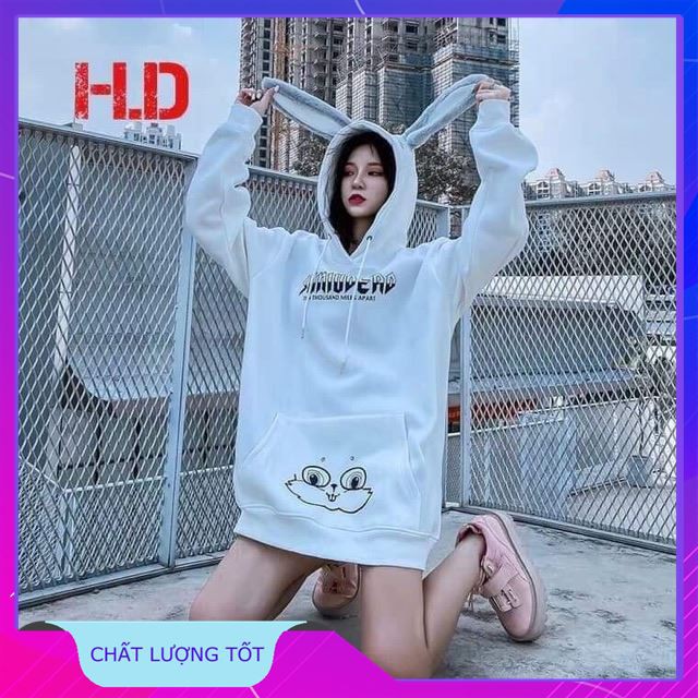 Áo Hodie Tai Thỏ Lông Hàng Đẹp Loại A