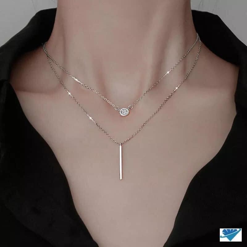 Dây chuyền kép bạc