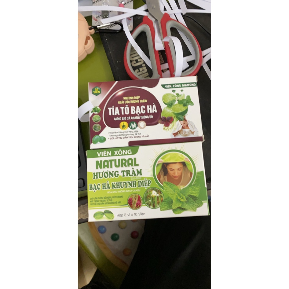 Viên tinh dầu xông hơi hương tràm (Hộp 2 Vỉ, Vỉ 10 Viên)