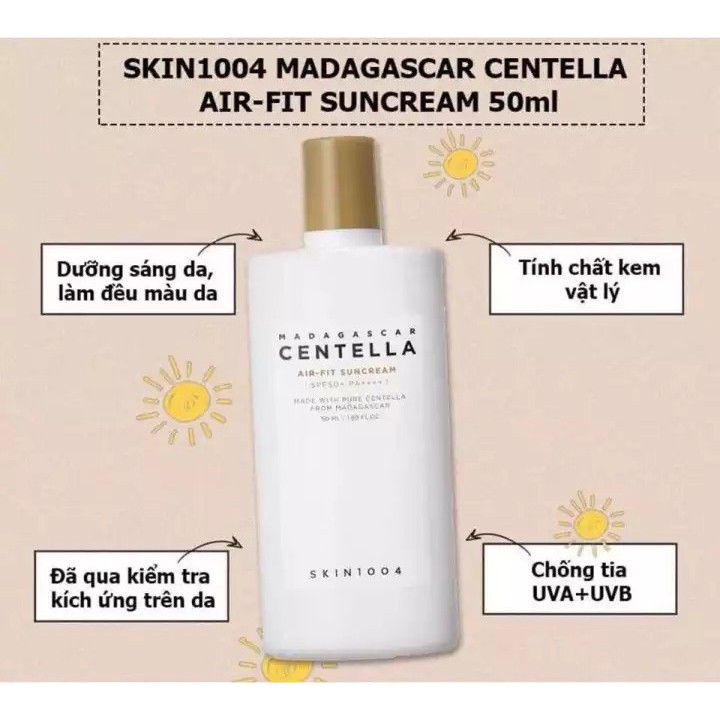 Kem Chống Nắng Skin1004 Madagascar Centella Air Fit SunCream Plus SPF50+ PA+++ 50ml