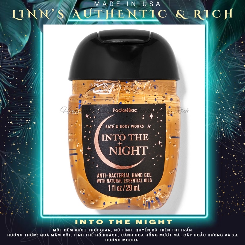 GEL RỬA TAY KHÔ -  GEL RỬA TAY KHÔ - HAND GEL INTO THE NIGHT Bath & Body Works Usa