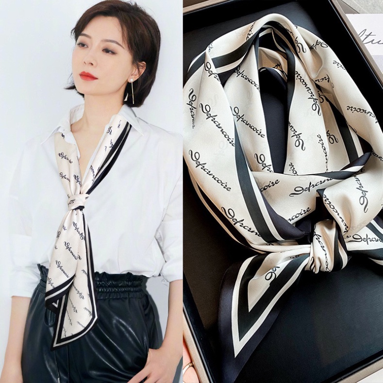 Khăn Lụa Buộc Tóc, Khăn Quàng Cổ Cao Cấp DayLily - Khăn Lụa Thời Trang Phong Cách Hàn Quốc