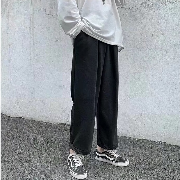 Quần Dài Ống Rộng Thời Trang Hàn Quốc Cá Tính quần jogger nữ thời trang quần jogger nỉ unisex from rộng quần jogger nam