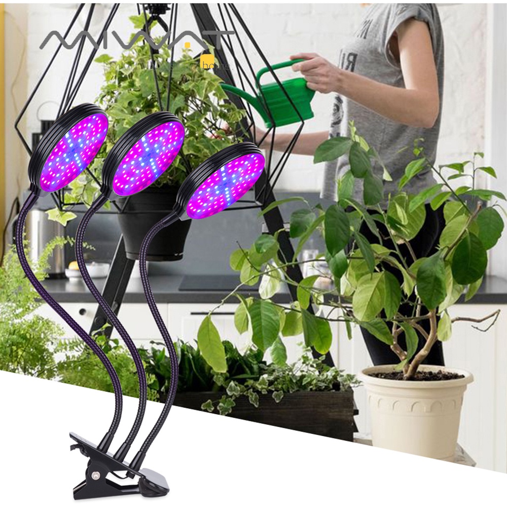 MIWAT Đèn LED USB Quang Phổ Đầy Đủ Đèn Sinh Trưởng Thực Vật DC5V Đèn Kẹp Để Bàn 15W 30W 45W 60W Đèn Thực Vật Cho Cây Hoa Hộp Nuôi Trồng