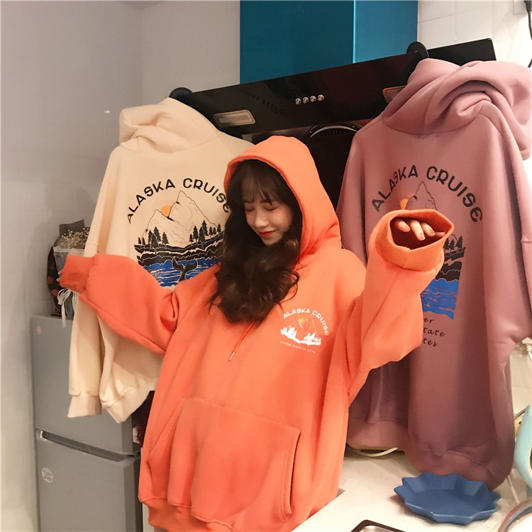 [Áo hoodie nữ] Áo hoodie nữ form rộng nỉ dày hàn quốc thời trang unisex hàn quốc đi học đi chơi học sinh | BigBuy360 - bigbuy360.vn