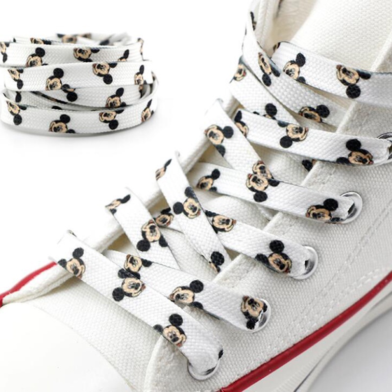 Dây Giày Thể Thao Đế Bằng In Họa Tiết Graffiti Hoạt Hình Thời Trang