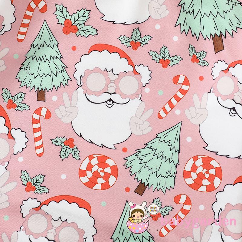 Áo Liền Quần Tay Dài In Hình Cây Thông Giáng Sinh Dành Cho Bé Trai Gái 0-18 Tháng Tuổi