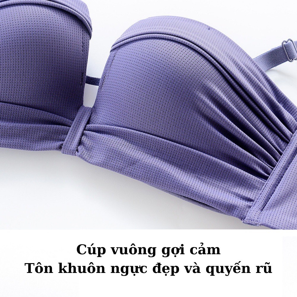 Áo lót nữ LENABRA, áo ngực cup vuông thông hơi mút kép khoét ngực chữ U