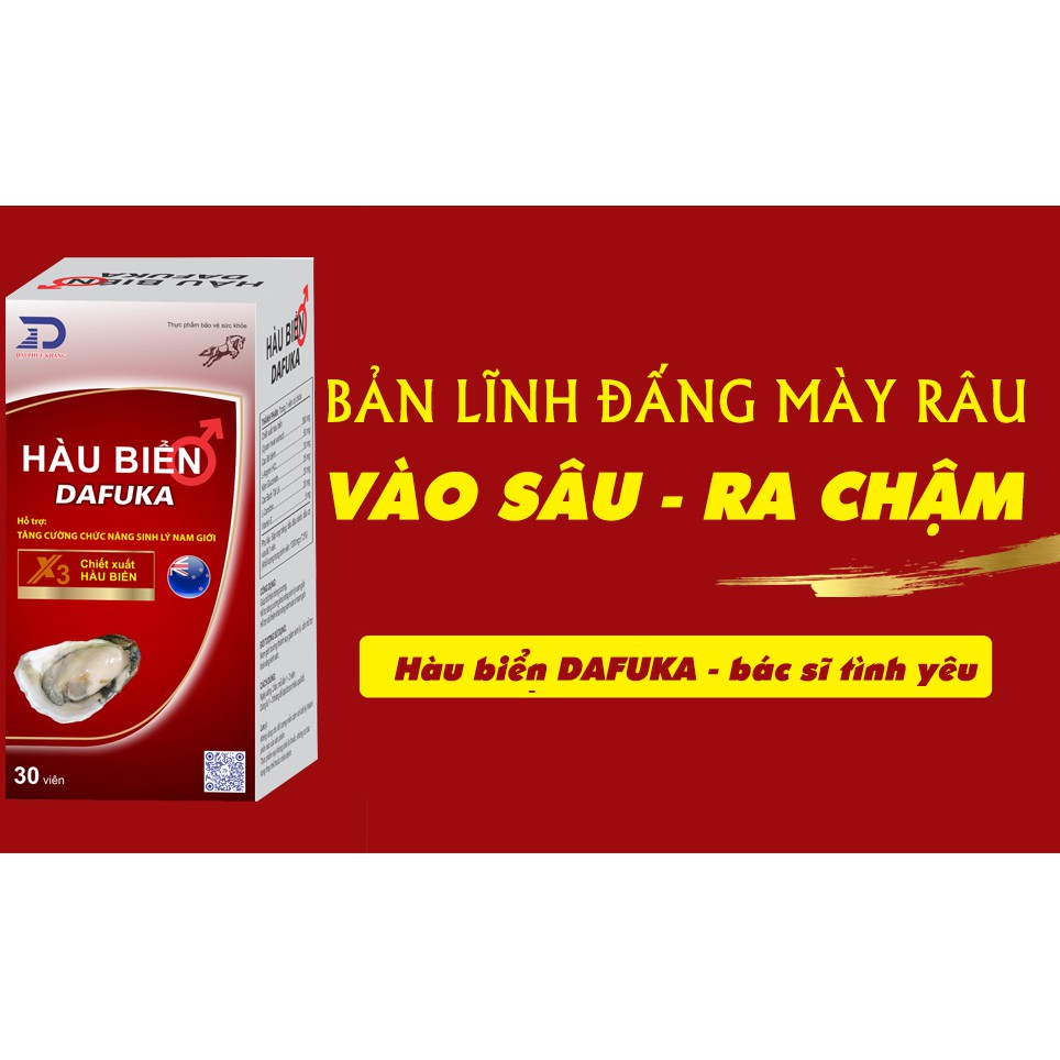 [COMBO] HÀU BIỂN DAFUKA 4 hộp 60 viên Tăng cường sinh lý nam giới