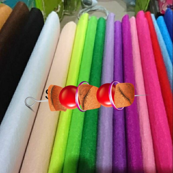 Vải dạ màu khổ 45*45 cmkèm bảng màu ảnh cuối cùng
