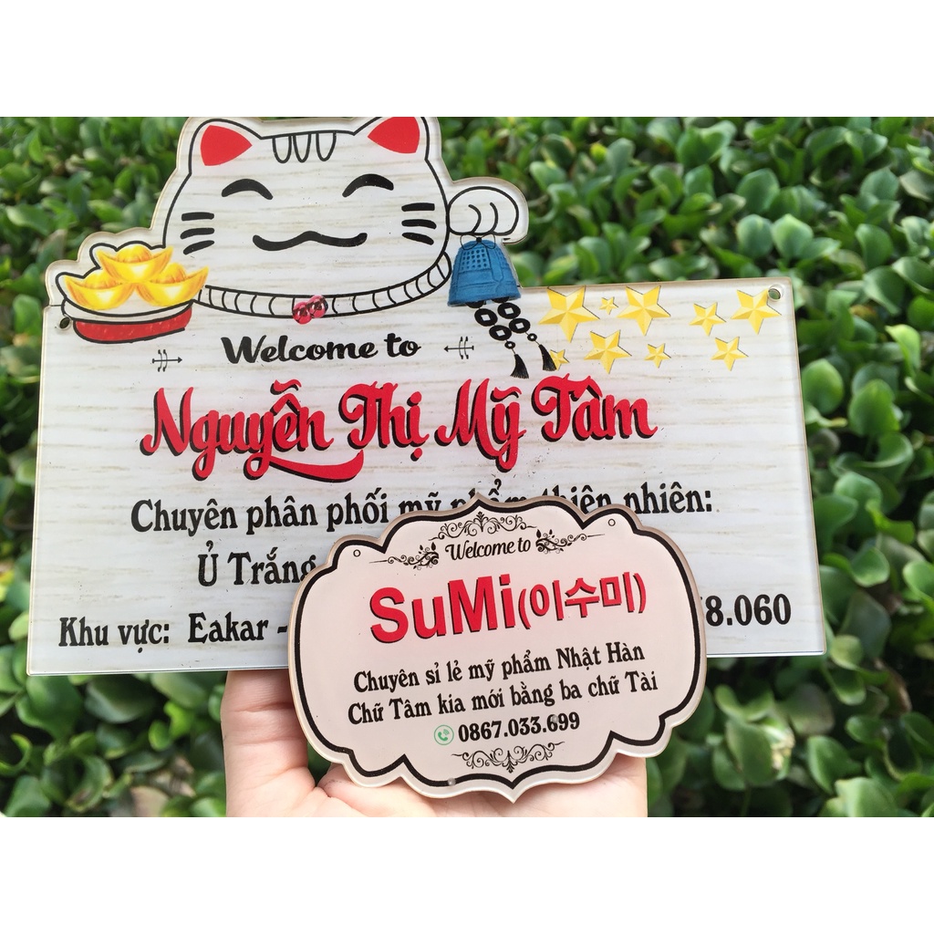[RẺ SẬP SÀN] - Biển hiệu mica treo shop - Dành cho các shop kinh doanh online - Bảng hiệu thiết kế theo yêu cầu