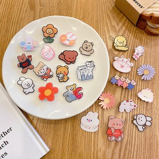 Pin Cài Áo, Balo Hoạt Hình Dễ Thương Phong Cách Hàn Quốc - Ghim Cài Áo, Giày Dép