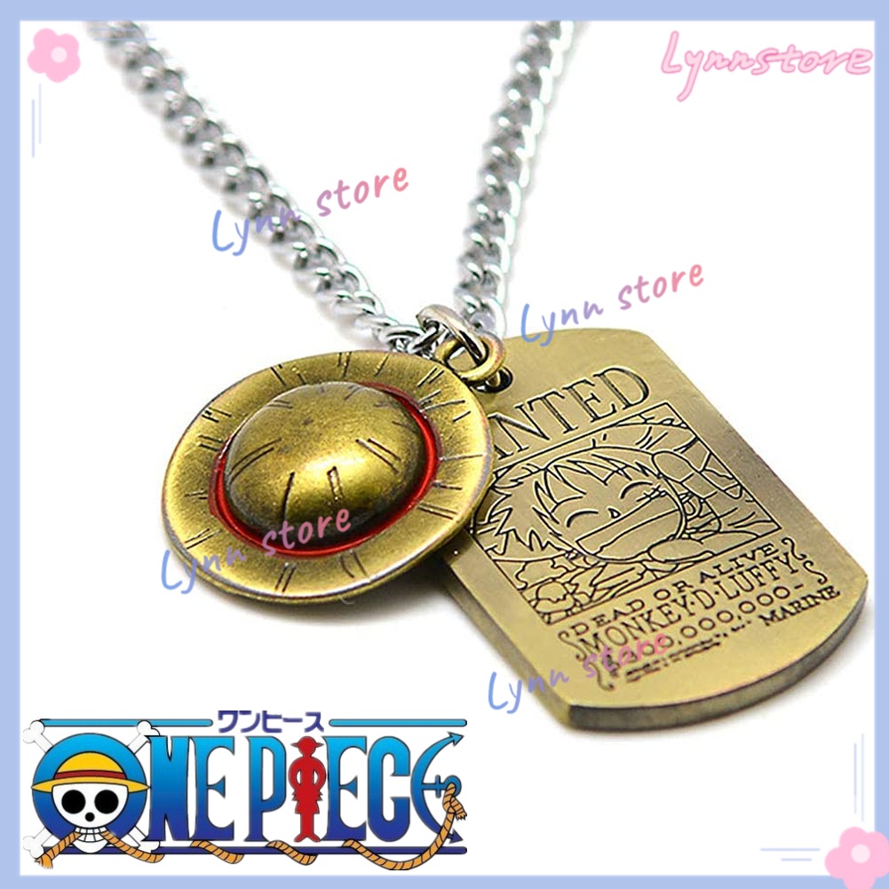 Vòng cổ Hợp Kim Mặt Hình Nón Rơm Luffy Trong Phim One Piece Nhật Bản Thời Trang Cho Cặp Đôi