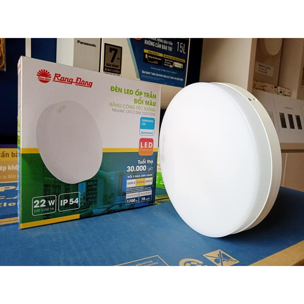 Đèn LED Ốp trần tròn Đổi màu LN12 ĐM 220 / 22W Rạng Đông