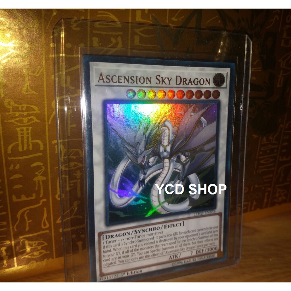 Thẻ bài Yugioh chính hãng Ascension Sky Dragon - Ultra Rare