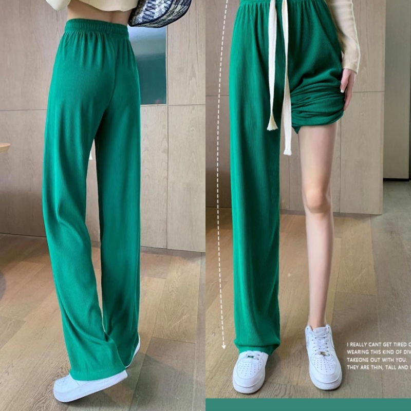 Quần ống rộng Lưng Thun Co Giãn Phong Cách Hàn Quốc Thời Trang Xuân Hè Cho Nữ