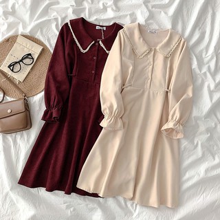 [FREESHIP] - Váy ulzzang tiểu thư vintage cổ ren- V04 - jannahouse