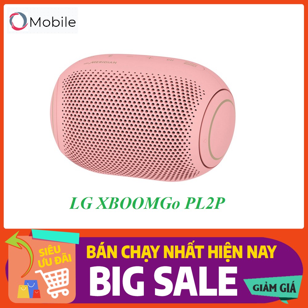 Loa Bluetooth di động LG XBOOMGo PL2P - Màu Hồng - Hàng chính hãng