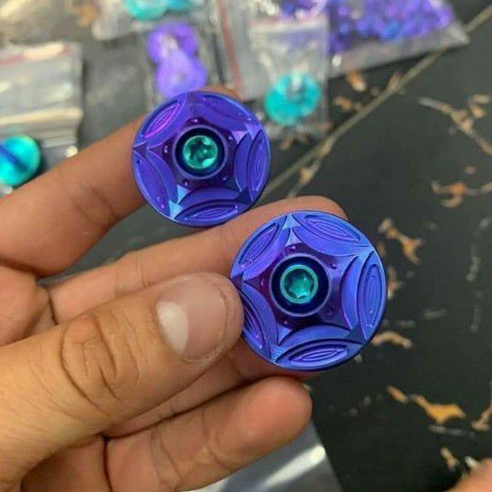 Cặp gù Gr5 lục bảo&amp;xanh tím