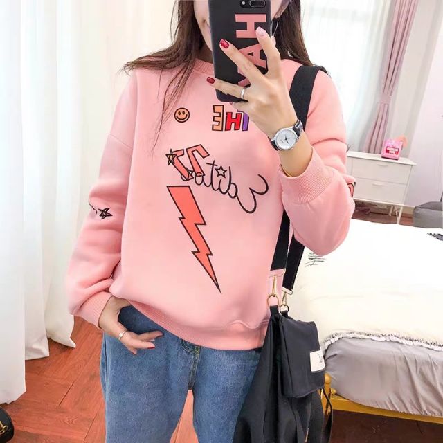 Áo kiểu nỉ uzzlang phong cách Hàn Quốc | BigBuy360 - bigbuy360.vn