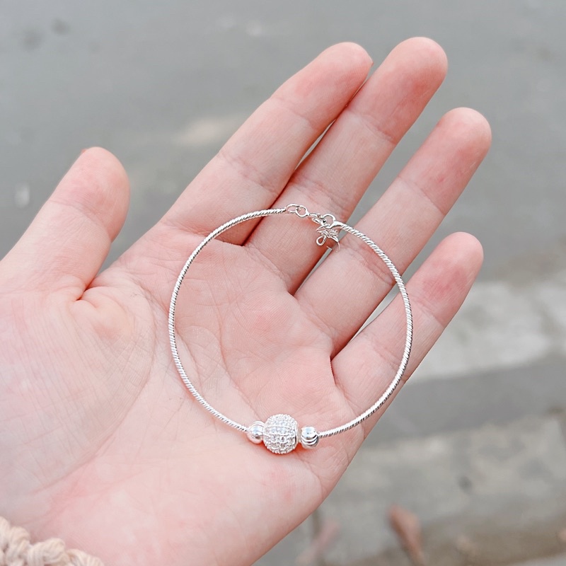 Lắc tay - vòng tay charm bạc DaLiA Jewelry vòng kiềng mềm tiểu thư