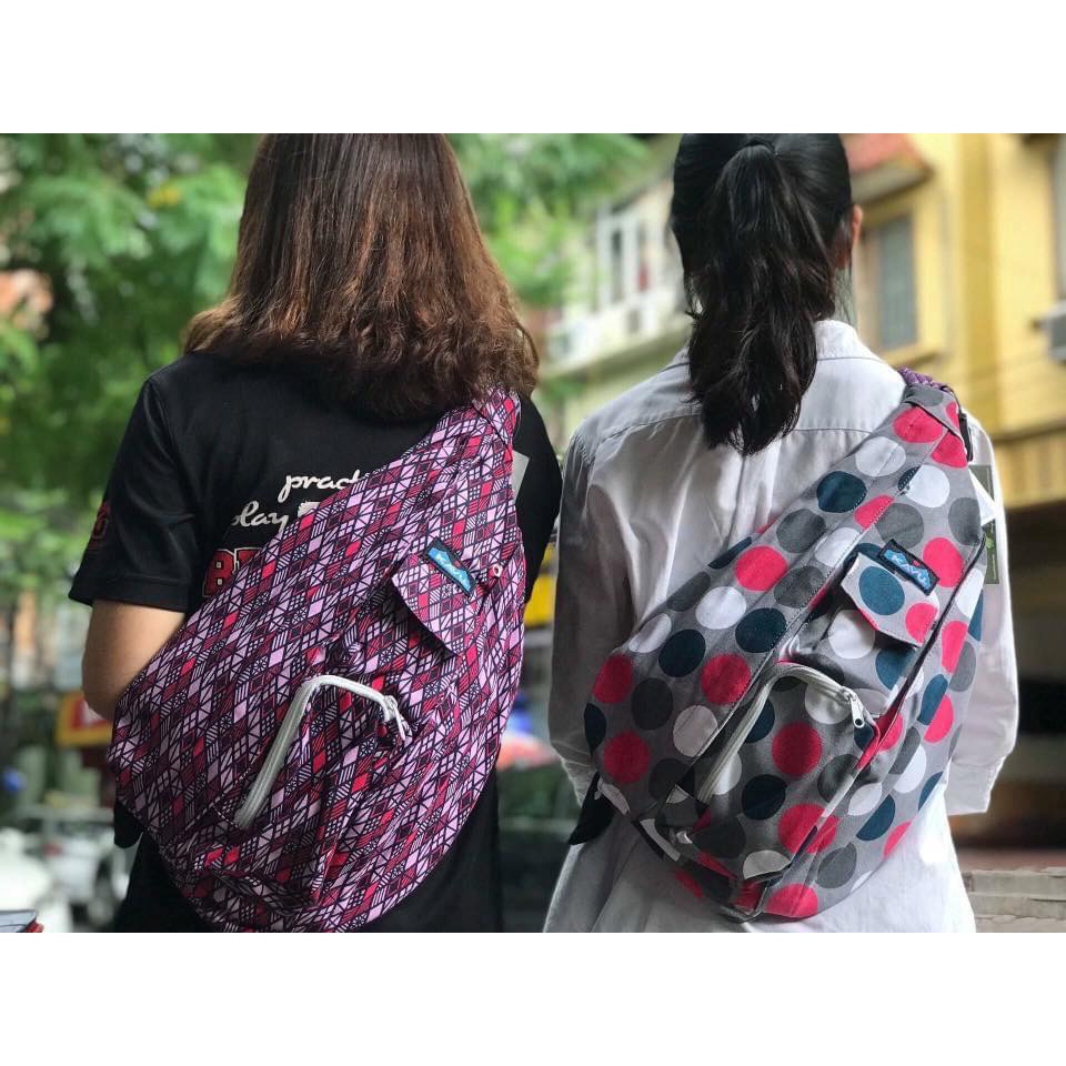 Túi đeo chéo vải canvas Rope Bag Túi đeo chéo canvas thời trang nam nữ size lớn đi học đi chơi phong cách Hàn Quốc