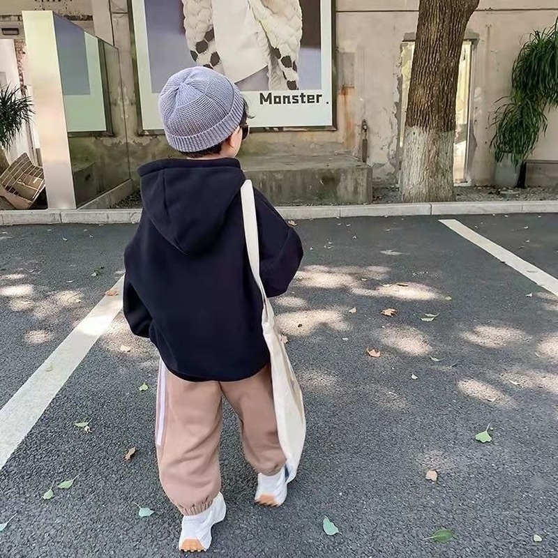 Áo khoác hoodie lót lông cừu in chữ kiểu Hàn Quốc thời trang mùa đông cho nam