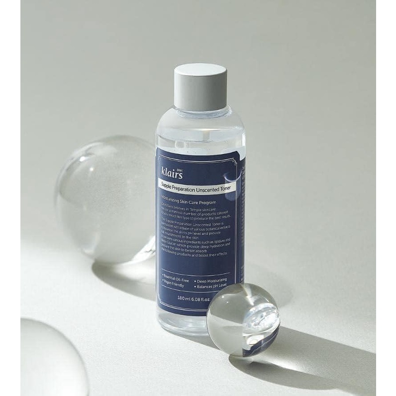 Nước hoa hồng Klairs Supple Preparation Unscented Toner 180ml