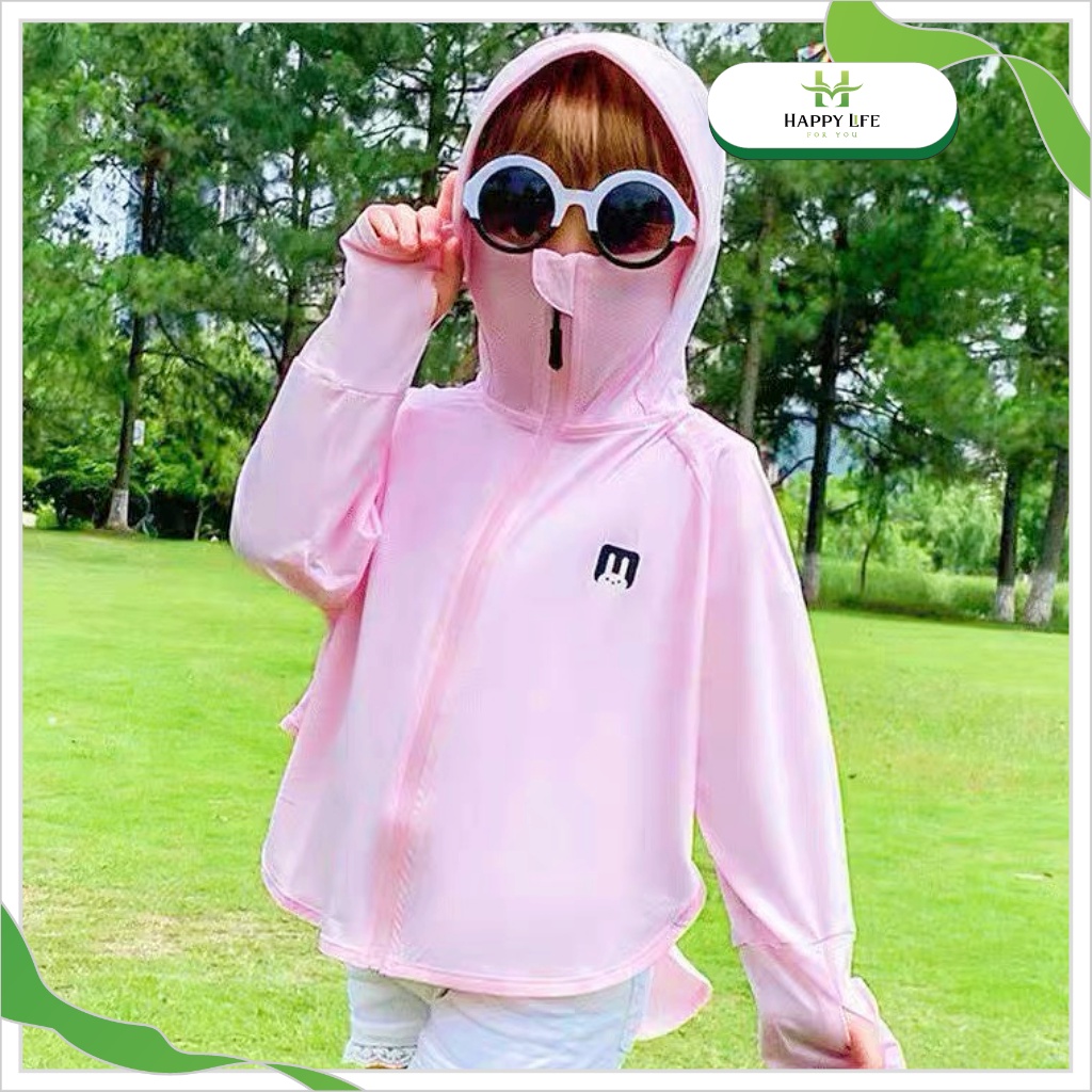 Áo khoác cho bé gái bé trai, áo choàng chống nắng cho bé chống tia UV UPF 50+ thời trang cute - Happy Life 4U