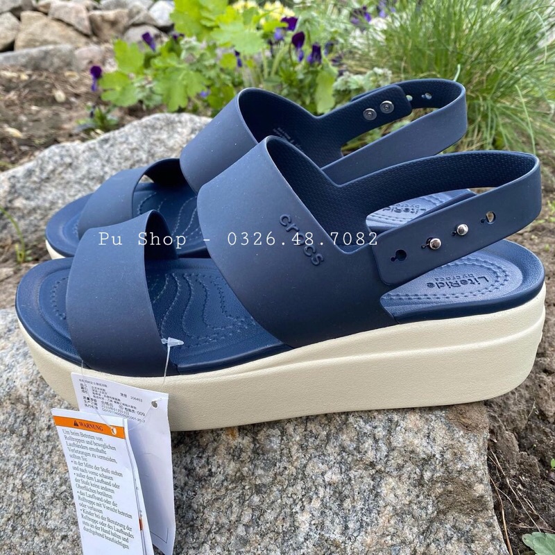 [F1] Giày Sandal Nữ Cross Brooklyn - Giày Xăng Đan Nữ Đế Xuồng Siêu Em