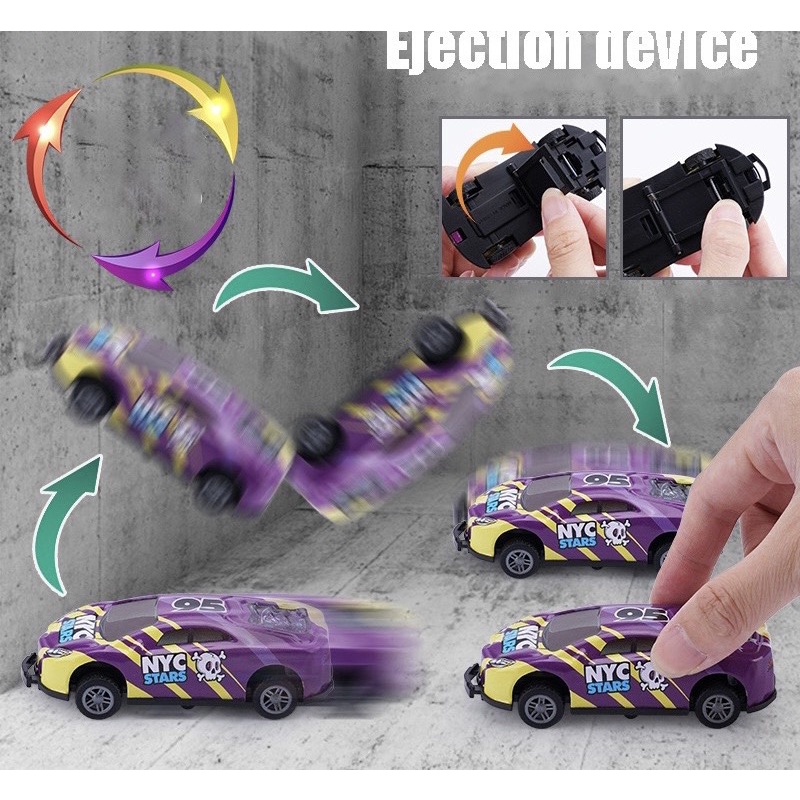 Đồ chơi mô hình xe hơi chạy trớn phóng nhào lộn xoay 360 độ dành cho bé