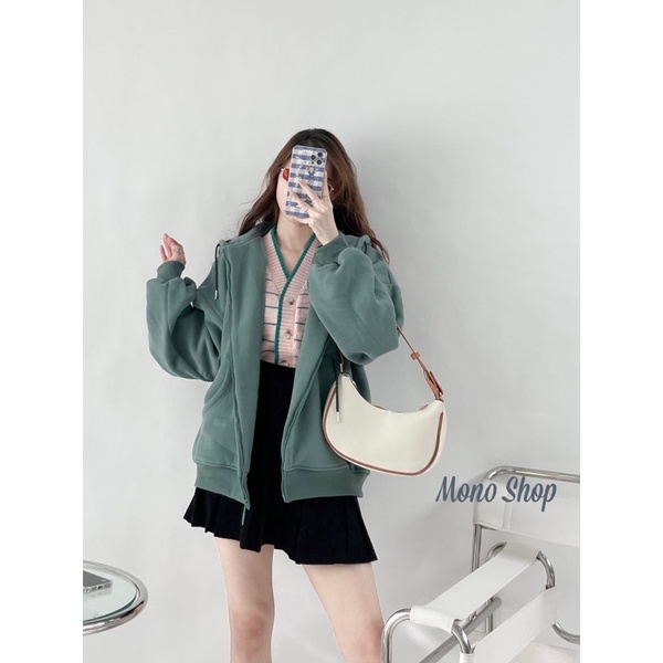 Áo khoác nỉ siêu dày chần bông mũ 2 lớp cho mùa đông, Áo khoác nỉ trendy cho mùa đông Ảnh thật/ sẵn