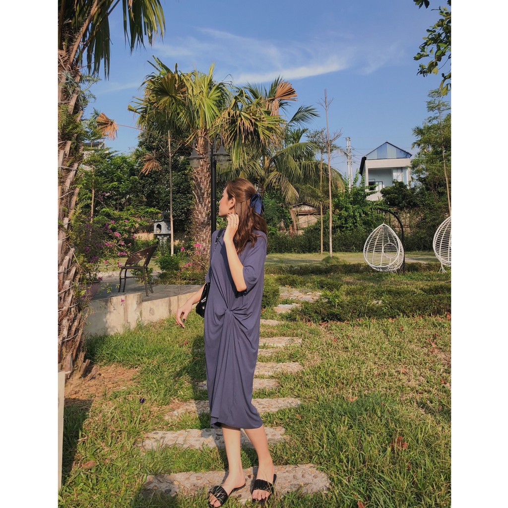 Váy thun gân cổ tròn dáng dài V511 SUSTORE