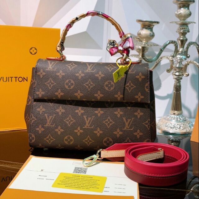 Túi LV Cluny quai hồng SP