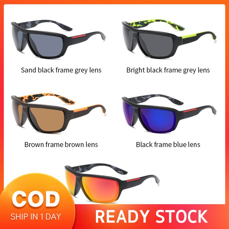 #Ready Stock# Men's Sports Sunglasses Fashion Outdoor Riding Sunglasses Driving Mirror Polarized Lens ZARAN