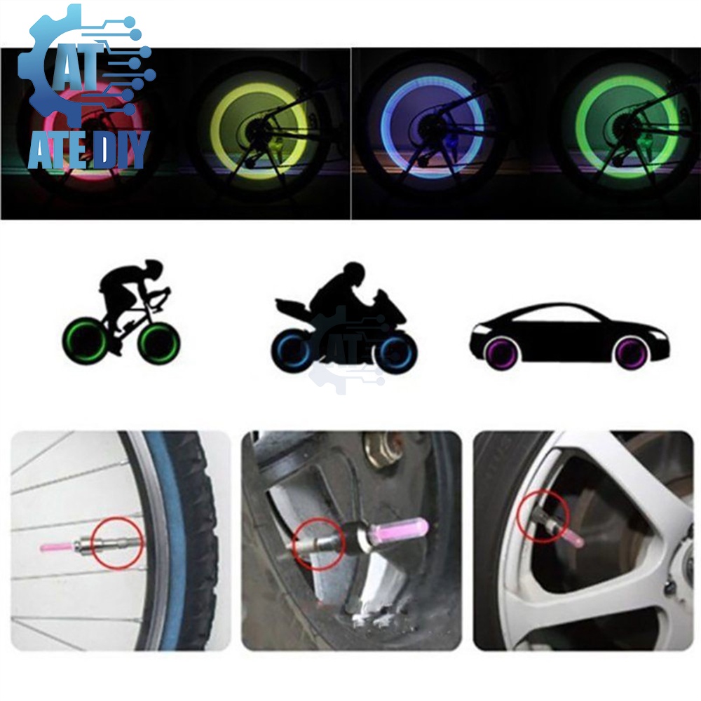 Đèn LED neon gắn bánh xe đạp/ xe máy - Đèn van xe