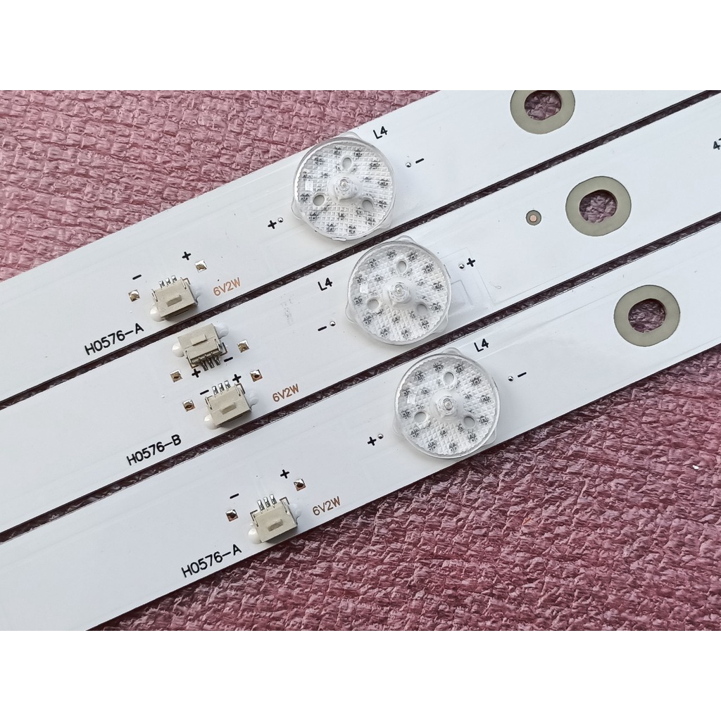 THANH LED TIVI ASANZO 43EK7 43DU1000 43DU3000 43FH960 JS-D-JP4310-A81EC MỚI 100%, BỘ 3 THANH, MỖI THANH 8 BÓNG 6V