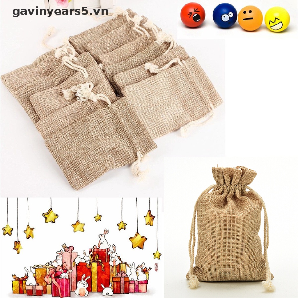 Túi dây rút mini vải bố để đựng quà cưới