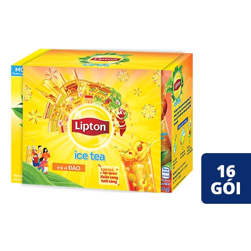 Trà chanh mật ong / đào Lipton Ice Tea (16 Gói x 14g)