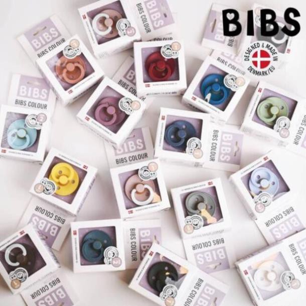 Ti Ngậm / Ti giả BIBS Đan Mạch Tặng Kèm Nắp Trứng 0-6m/6-18m ( Bảng màu mới)