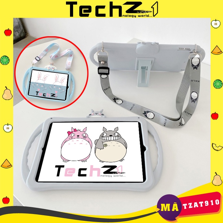Ốp Lưng iPad hình thú cute đủ dòng máy Air-mini-Pro, chất silicon nhiều màu cho bé - Mã TZAT910