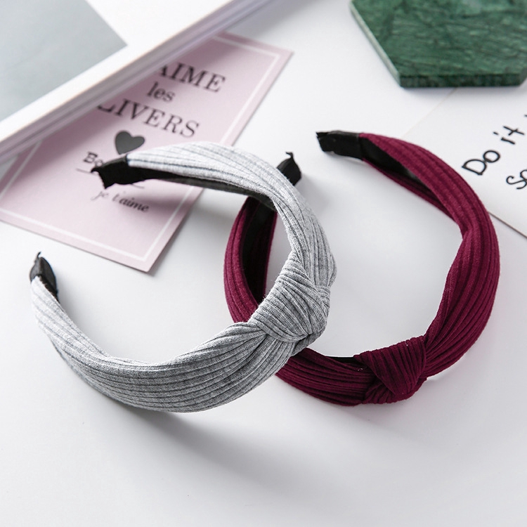 Băng Đô Cài Tóc Bản Rộng Màu Sắc Đơn Giản Phong Cách Hàn Quốc Chống Trượt Tiện Dụng