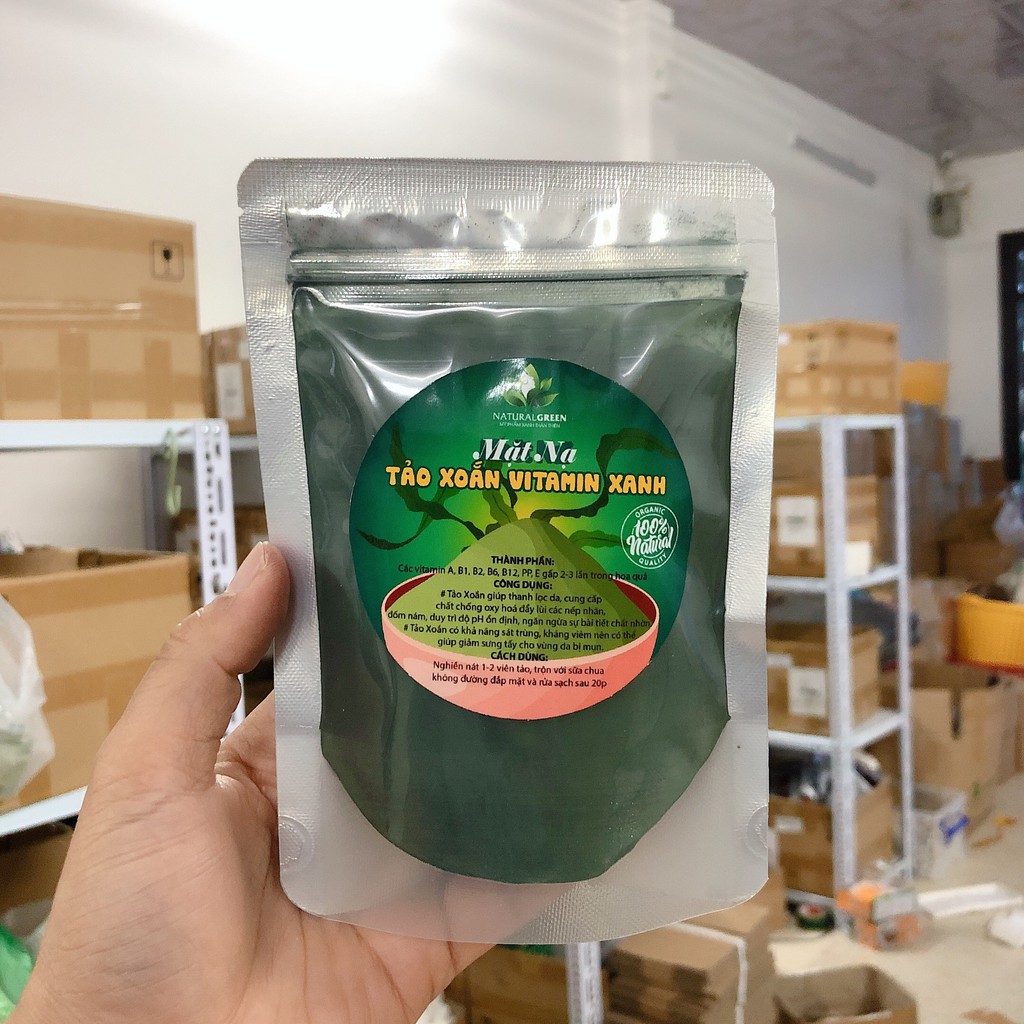 Bột tảo xoắn đắp mặt nạ, bột tảo biển đắp mặt nạ dưỡng trắng làm đẹp da | BigBuy360 - bigbuy360.vn