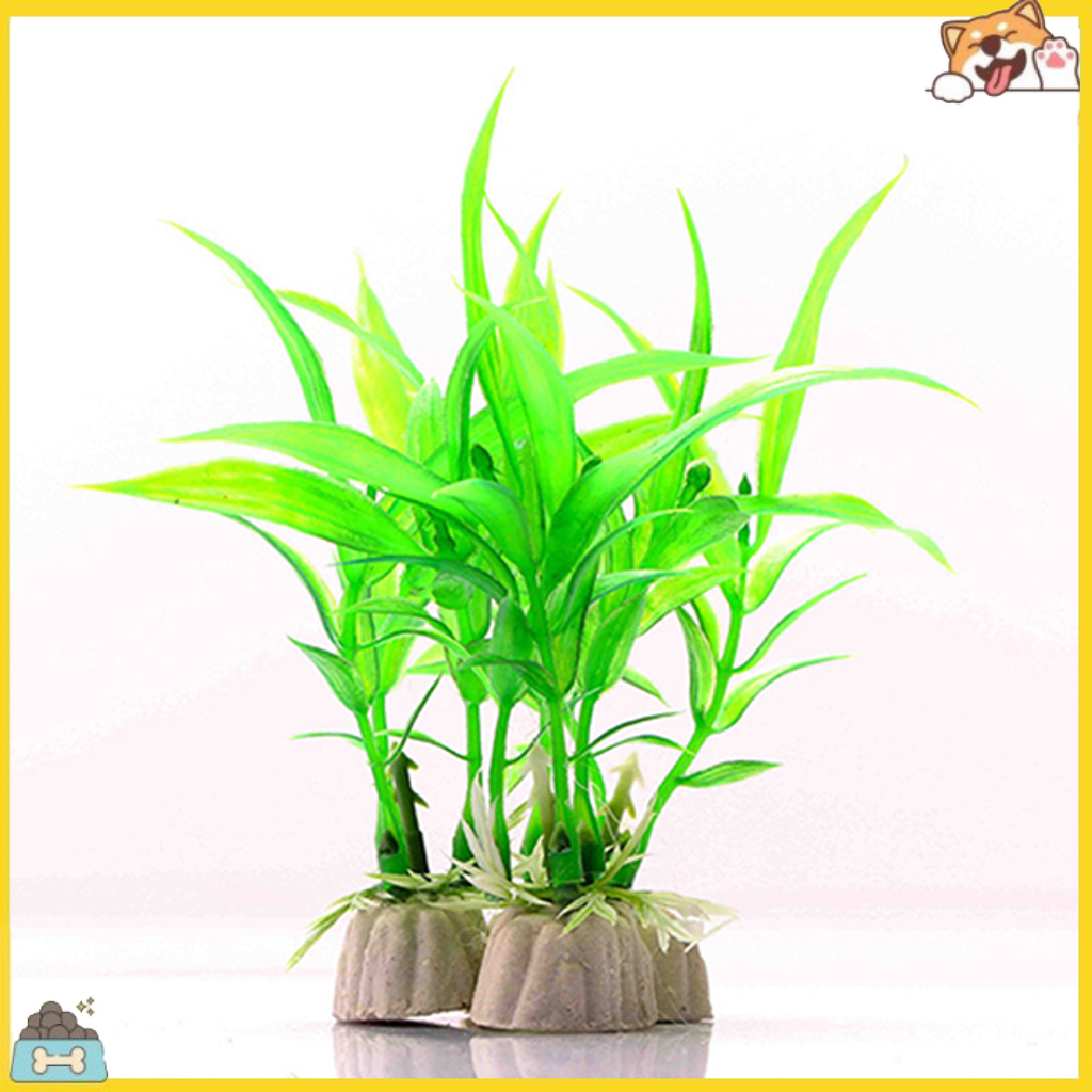 Cây giả bằng nhựa trang trí cho hồ cá