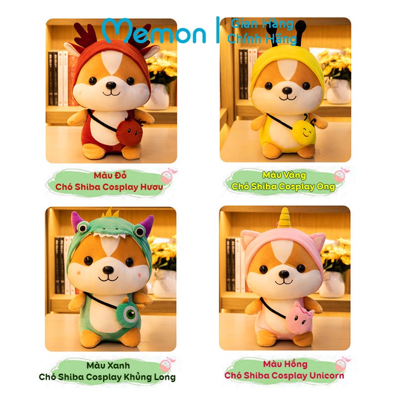 Gấu Bông Shiba Cosplay 25cm, 45cm Cao Cấp Memon