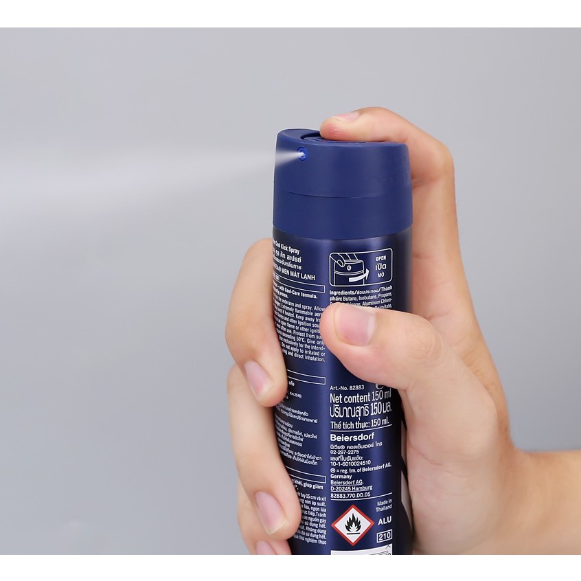 Xịt Khử Mùi Cơ ThểNivea Men Mát Lạnh Cool Kick 48h 150ml